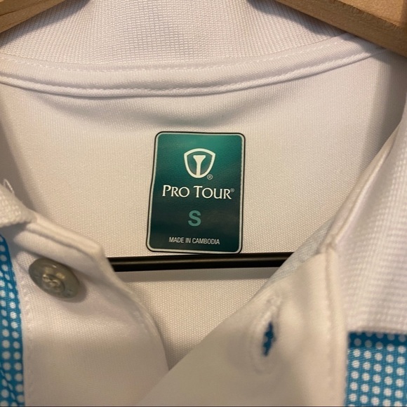 NWT PRO TOUR golf PGA breaker print POLO shirt size small - Picture 3 of 6